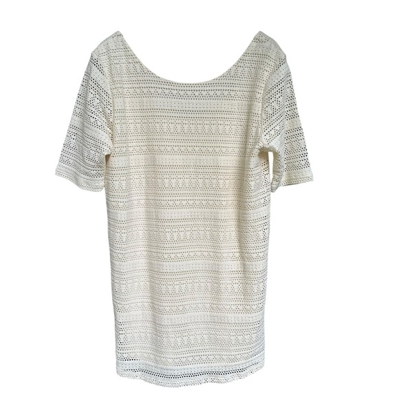 NWT Collective Concepts Maternity Stretch Eyelet Top Off White L - Picture 1 of 8